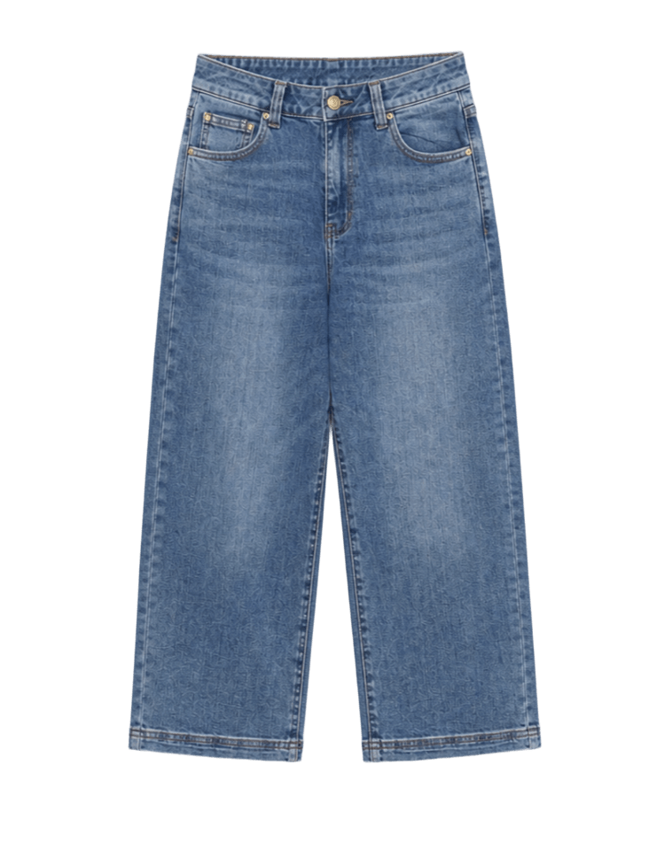 Μπλε κάπρι φαρδύ jean