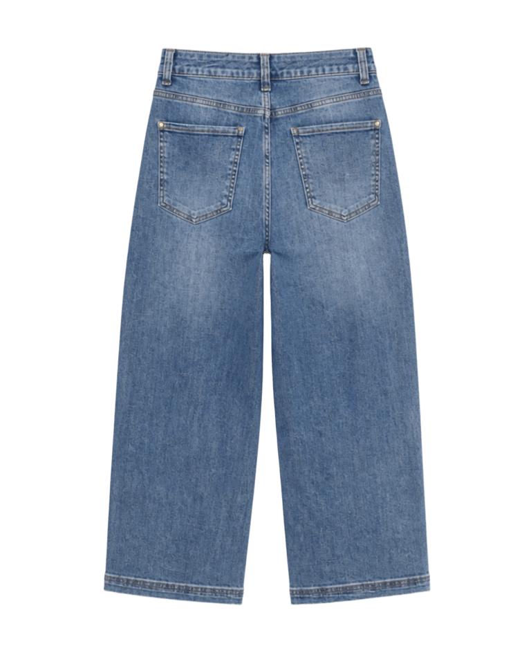 Μπλε κάπρι φαρδύ jean