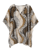 Georgette tunic with animal print