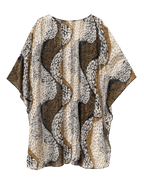 Georgette tunic with animal print