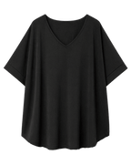Κοντομάνικη oversized μαύρη μπλούζα
