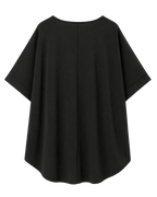 Κοντομάνικη oversized μαύρη μπλούζα
