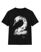 Κοντομάνικο βαμβακερό T-Shirt με τύπωμα κύκνου