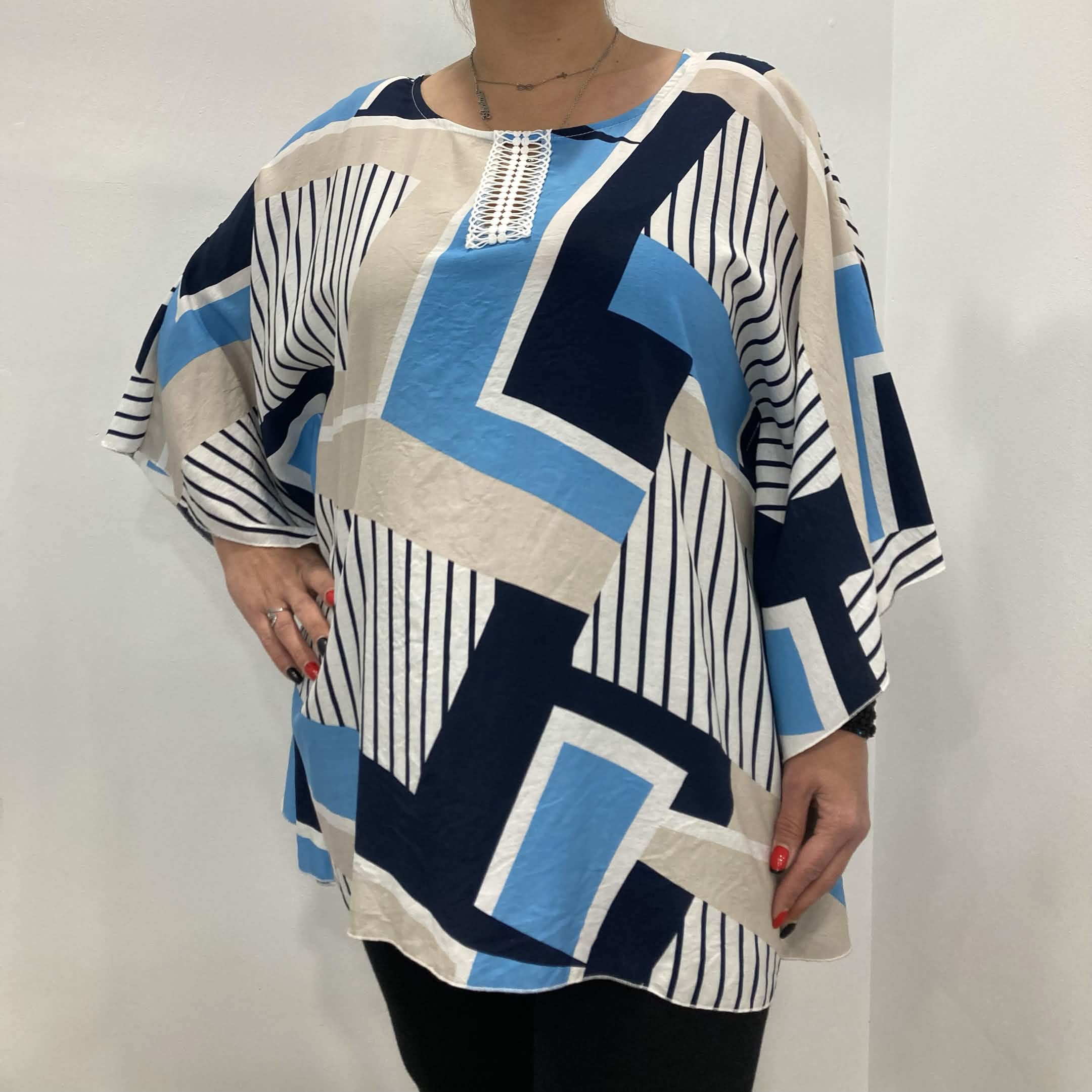 Tunic with geometric design