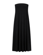 Strapless μαύρο φόρεμα σούπερ jersey