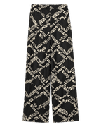 Knitted trousers with geometric patterns