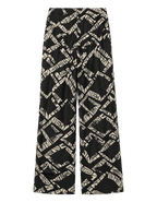 Knitted trousers with geometric patterns