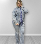 Μακρυμάνικη jean πουκαμίσα